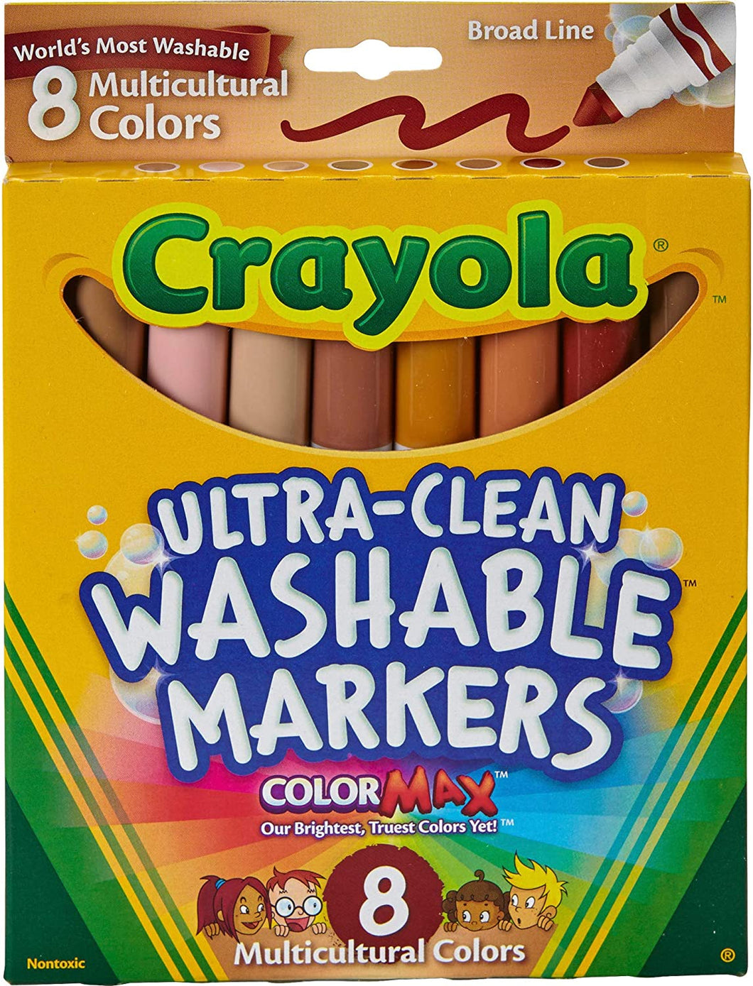 Crayola Ultra-Clean Washable Markers, Fine Bullet Tip, Classic Colors,  40/Set (587861)